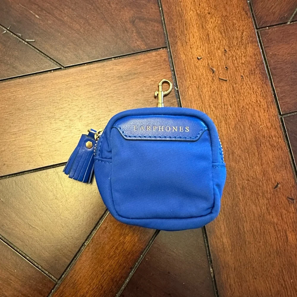 Anya Hindmarch Blue Pouch with Tassel